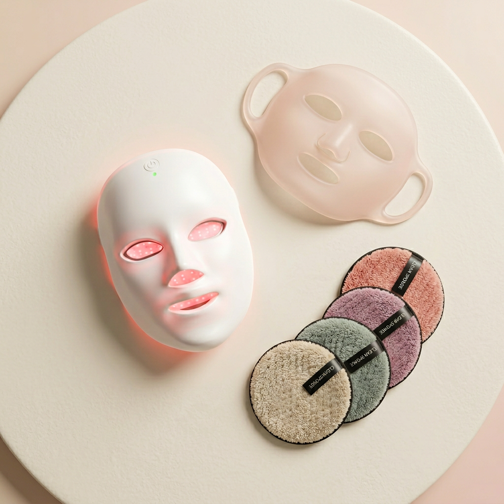 The Glow Starter Kit — mask, silicone cover, and makeup remover pads